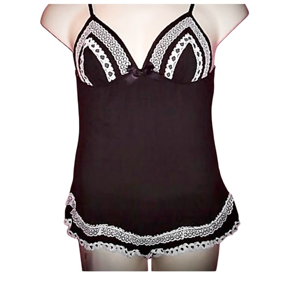 Sexy Little Things Chemise with Adjustable Straps and Ruffled Hem